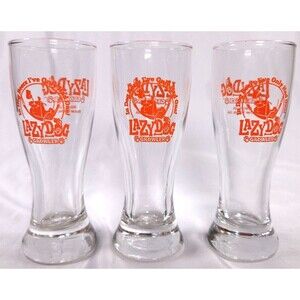 Lot 3 Lazy Dog Growler Mini Beer Shot Glass Georgia Macon Warner Robins Local Cr